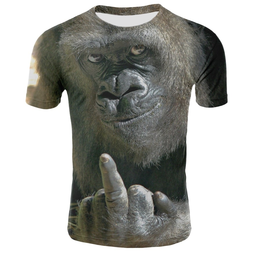 T-Shirt Singe Gorille Doigt D'Honneur