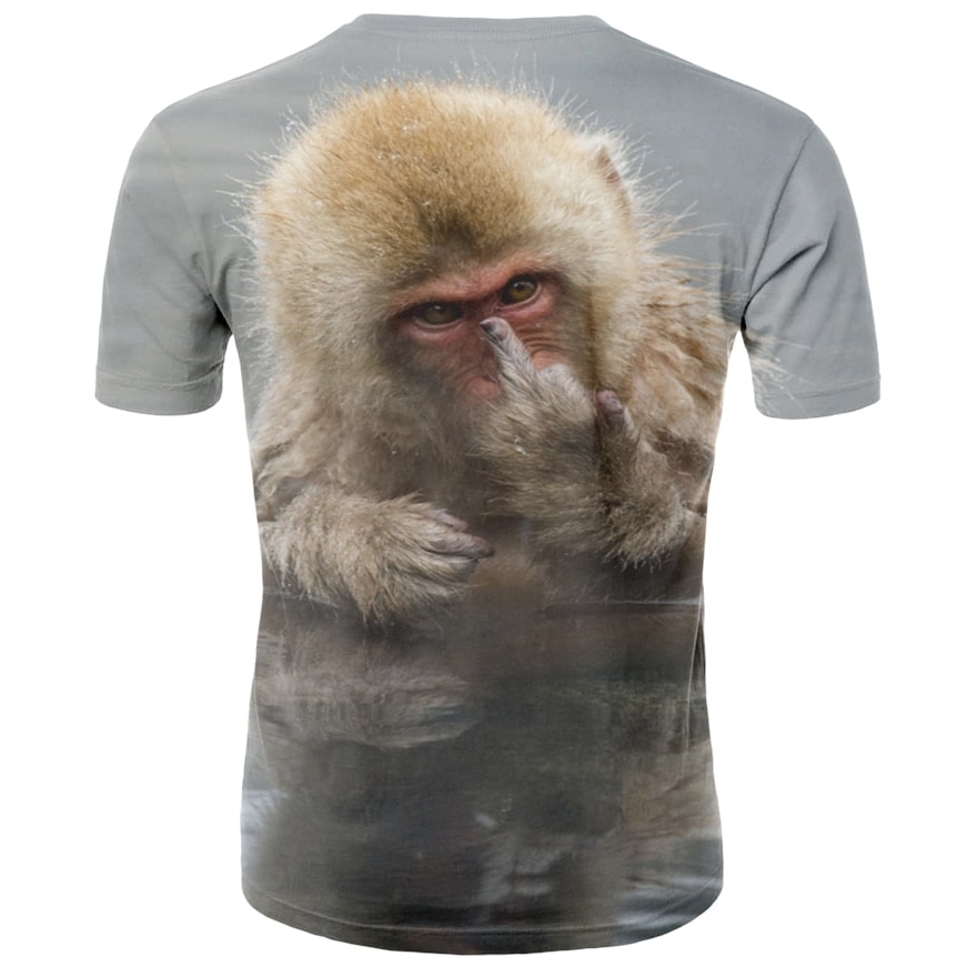 VALEEWEAR - Un singe occasionnel montre un doigt d’honneur T-shirt Homme