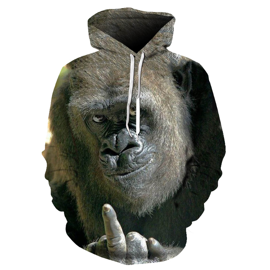 Sweat Singe Gorille Doigt D'Honneur