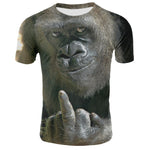 T Shirt Gorille Doigt D'Honneur