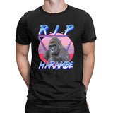 T Shirt Rip Harambe Vintage Noir