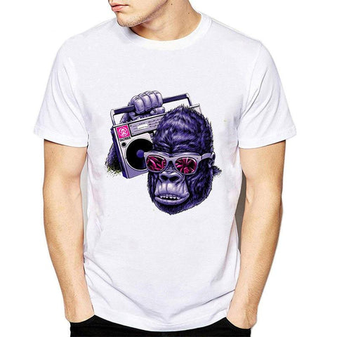 T Shirt Tete De Gorille Musique