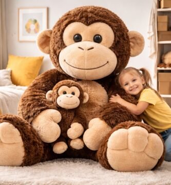 Singe en Peluche Géante