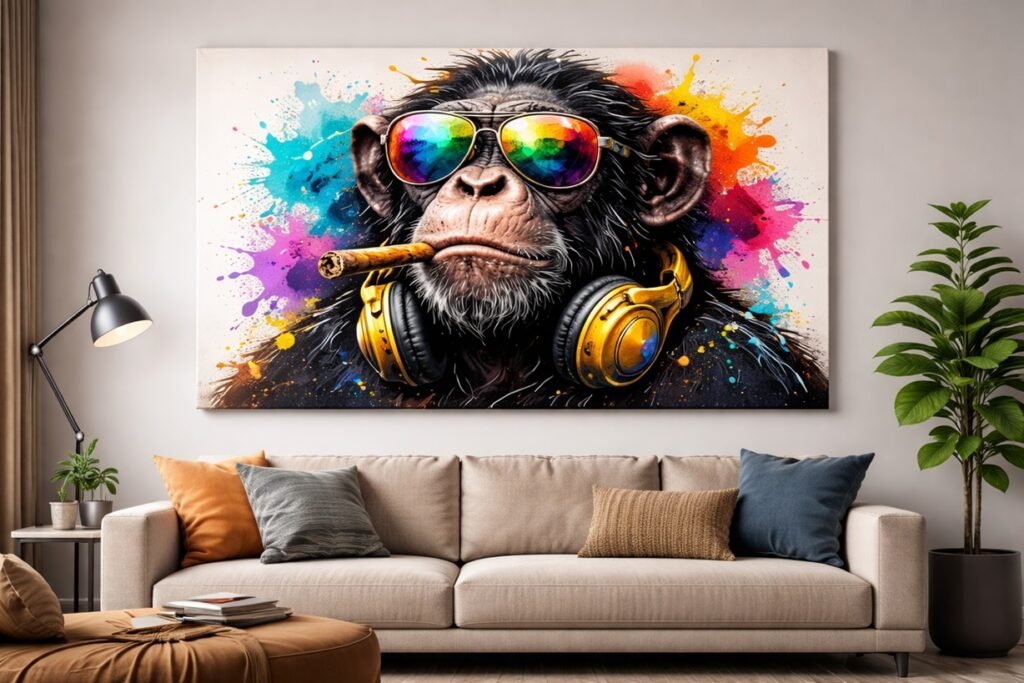 Tableau singe moderne