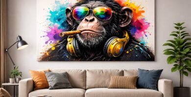 Tableau singe moderne